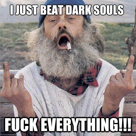 i just beat dark souls FUCK EVERYTHING!!!  