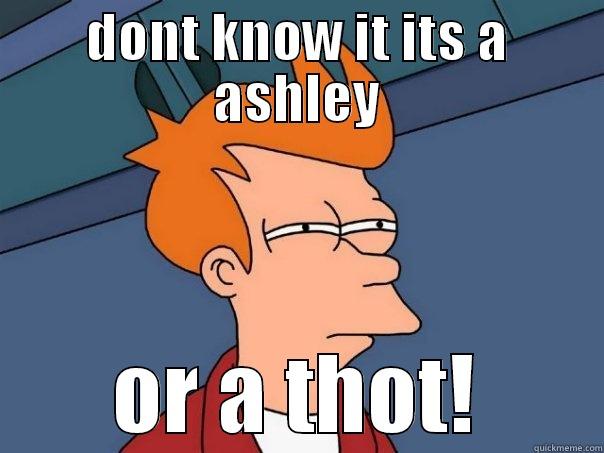 DONT KNOW IT ITS A ASHLEY OR A THOT! Futurama Fry