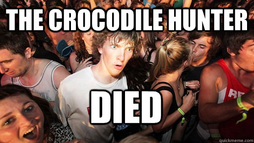 The Crocodile Hunter died  Sudden Clarity Clarence