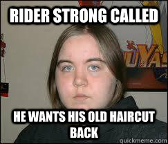 Rider Strong called He wants his old haircut back  