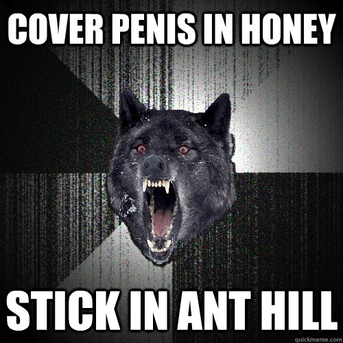 Cover Penis in honey Stick in ant hill  Insanity Wolf