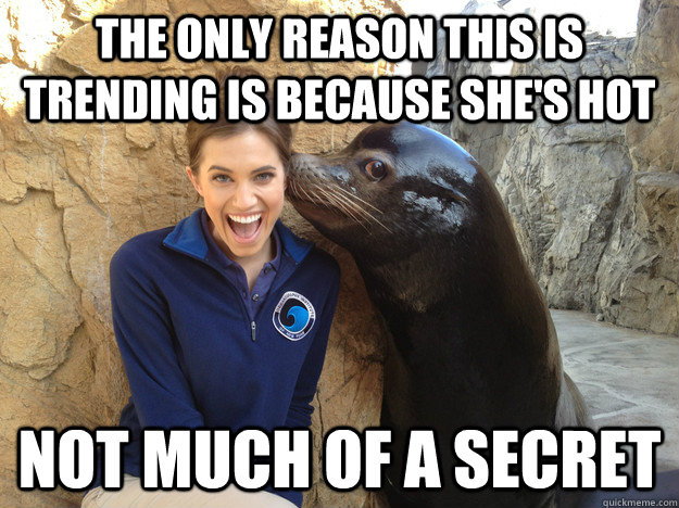the only reason this is trending is because she's hot not much of a secret  Crazy Secret