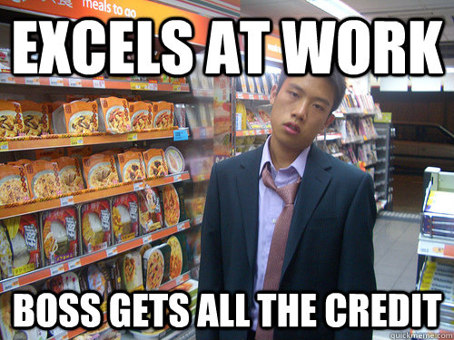 excels at work boss gets all the credit  Disenchanted Young Professional
