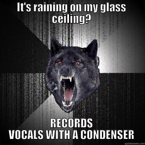 rain music - IT'S RAINING ON MY GLASS CEILING? RECORDS VOCALS WITH A CONDENSER Insanity Wolf