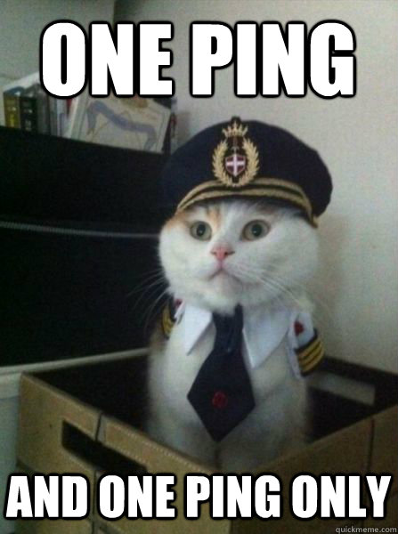 One Ping And one ping only - One Ping And one ping only  Captain kitteh