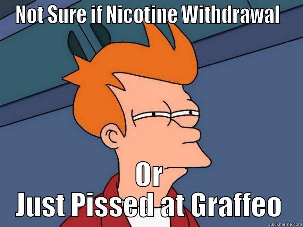 Graffeos a bitch - NOT SURE IF NICOTINE WITHDRAWAL  OR JUST PISSED AT GRAFFEO Futurama Fry