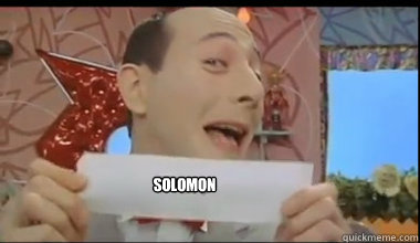  Solomon  pee wee