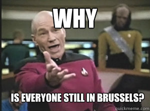 WHY IS EVERYONE STILL IN BRUSSELS?  Annoyed Picard