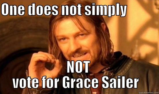 ONE DOES NOT SIMPLY            NOT VOTE FOR GRACE SAILER   Boromir