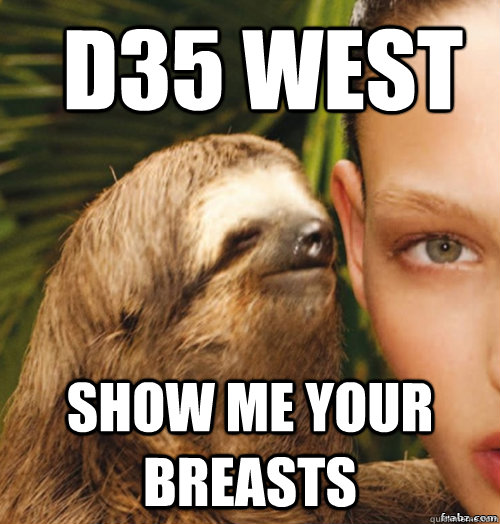 D35 WEST SHOW ME YOUR BREASTS  rape sloth