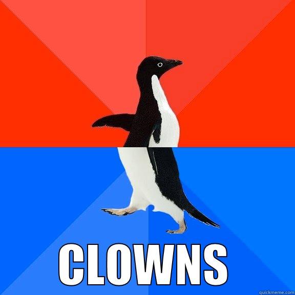  CLOWNS Socially Awesome Awkward Penguin