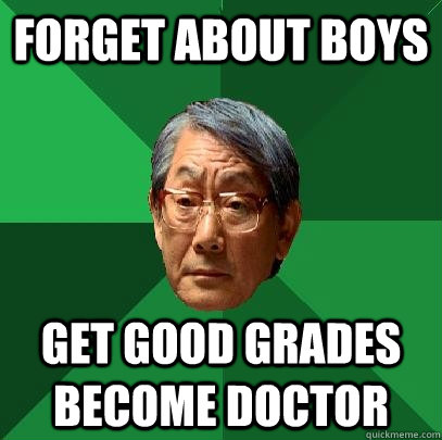 Forget about boys Get good grades become doctor  High Expectations Asian Father