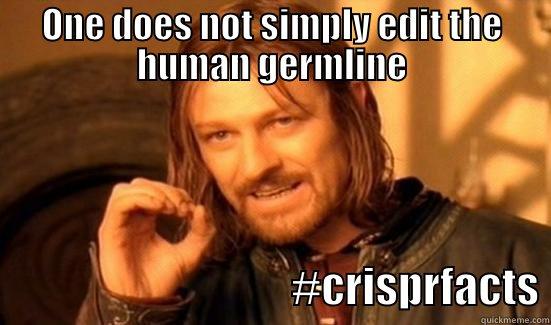 ONE DOES NOT SIMPLY EDIT THE HUMAN GERMLINE                                    #CRISPRFACTS Boromir