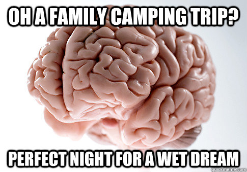 OH A FAMILY CAMPING TRIP? PERFECT NIGHT FOR A WET DREAM   Scumbag Brain