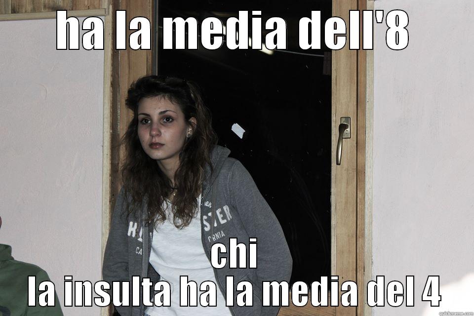 HA LA MEDIA DELL'8 CHI LA INSULTA HA LA MEDIA DEL 4 Misc