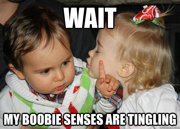 wait My boobie senses are tingling - wait My boobie senses are tingling  Sassy Baby