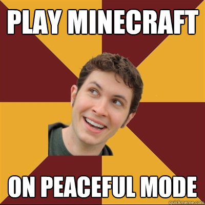 Play minecraft  on peaceful mode  Tobuscus