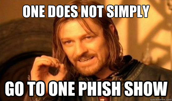 One Does Not Simply Go to one phish show  Boromir