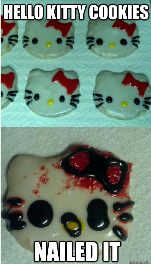 Hello Kitty cookies nailed it  