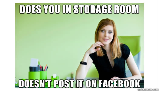 Does you in storage room Doesn't post it on facebook - Does you in storage room Doesn't post it on facebook  Good Girl Office Whore