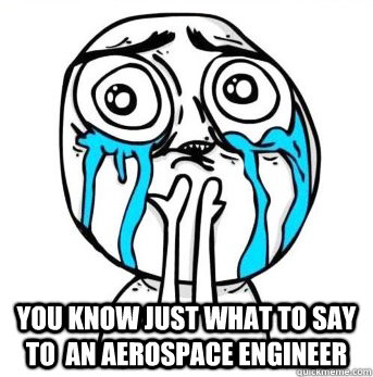  you know just what to say to  an aerospace engineer -  you know just what to say to  an aerospace engineer  Crying meme