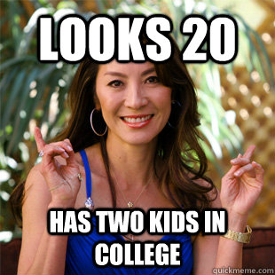 Looks 20 Has two kids in college  Hot Asian Mom