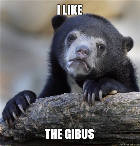 I LIKE THE GIBUS  Confession Bear