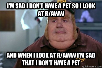 I'm sad i don't have a pet so i look at R/aww and when i look at r/aww i'm sad that i don't have a pet  Fat Bastard awkward moment