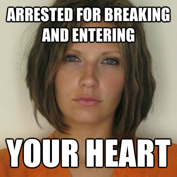 ARRESTED FOR BREAKING AND ENTERING YOUR HEART - ARRESTED FOR BREAKING AND ENTERING YOUR HEART  Attractive Convict