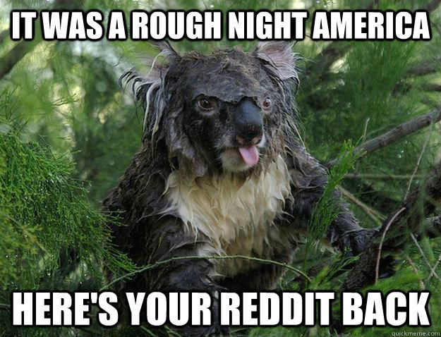It was a rough night america here's your reddit back - It was a rough night america here's your reddit back  Misc