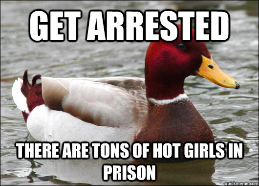 Get arrested There are tons of hot girls in prison  Malicious Advice Mallard