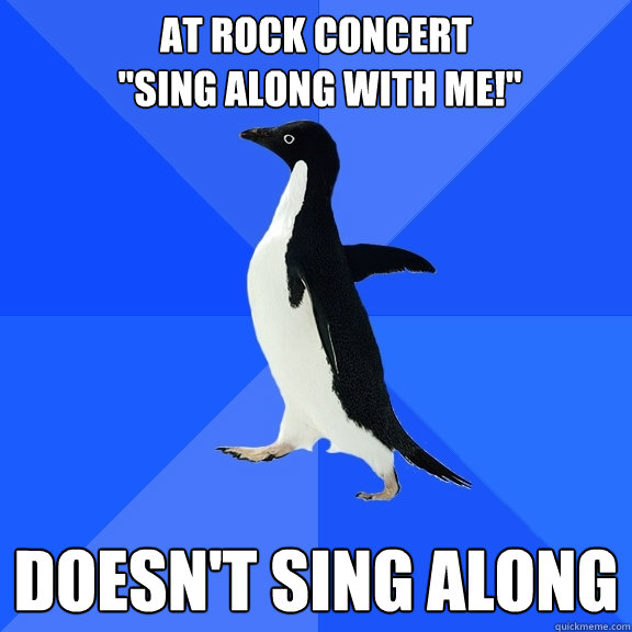 At rock concert
 