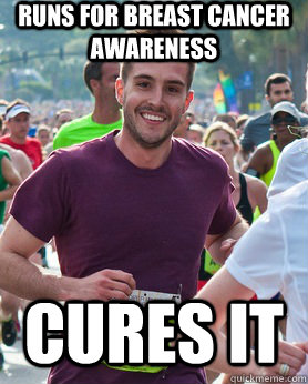 runs for breast cancer awareness cures it  Ridiculously photogenic guy