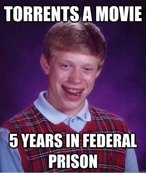 torrents a movie 5 years in federal prison  Bad Luck Brian