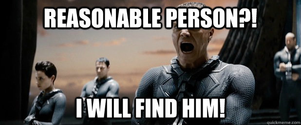 Reasonable person?! I WILL FIND HIM!  General Zod
