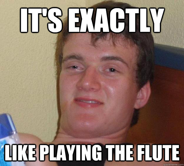 It's exactly like playing the flute - It's exactly like playing the flute  10 Guy