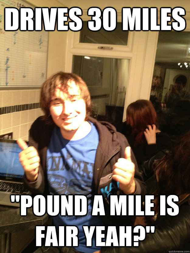 drives 30 miles 