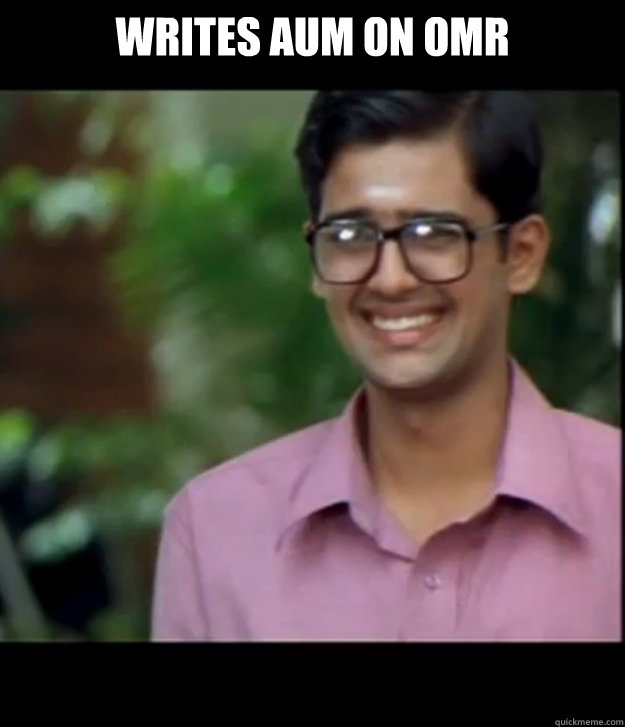 writes Aum on OMR  Smart Iyer boy