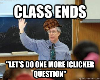 Class ends 
