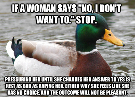 If a woman says 