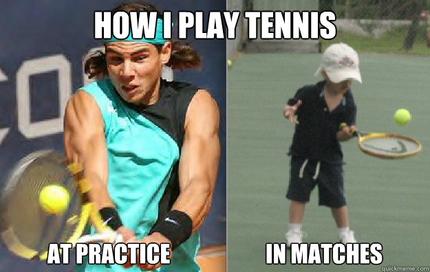 How I play tennis At practice                      in matches - How I play tennis At practice                      in matches  HowIPlayTennis