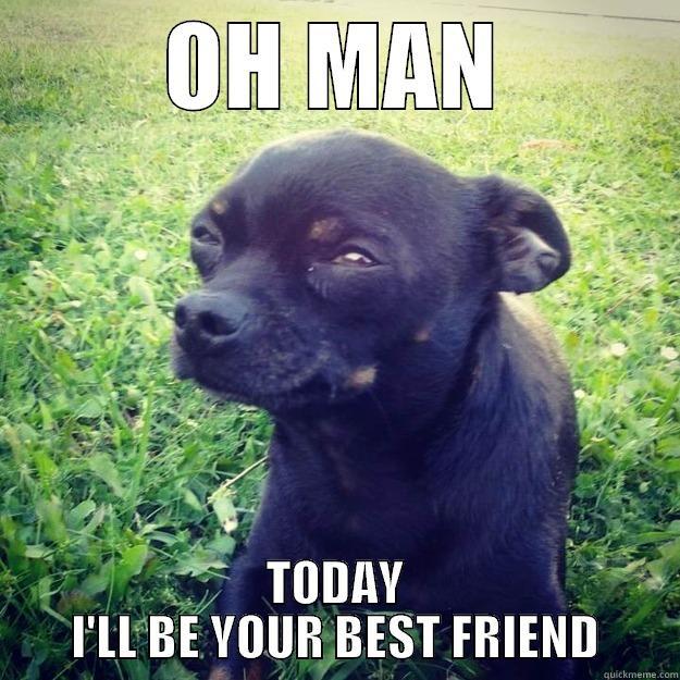 OH MAN tODAY - OH MAN TODAY I'LL BE YOUR BEST FRIEND Skeptical Dog