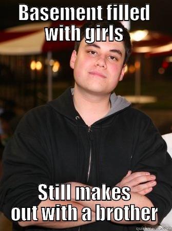BASEMENT FILLED WITH GIRLS STILL MAKES OUT WITH A BROTHER Misc