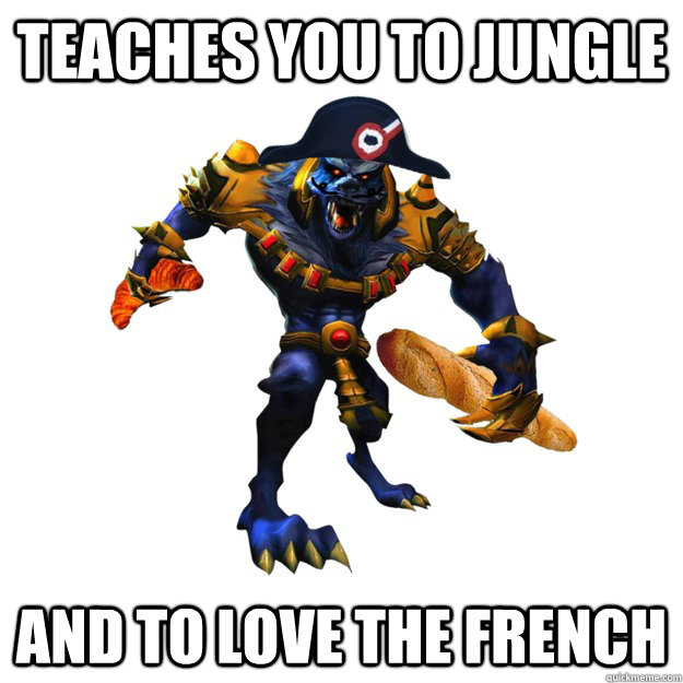 Teaches you to jungle and to love the french  Crvor Warwich