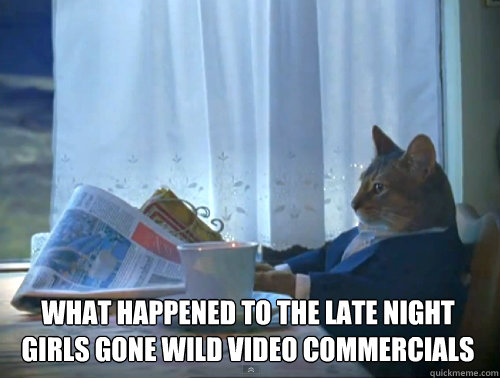 What happened to the late night girls gone wild video commercials  The One Percent Cat