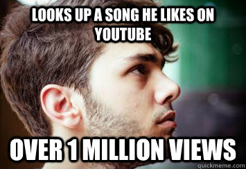 looks up a song he likes on youtube over 1 million views - looks up a song he likes on youtube over 1 million views  Misc