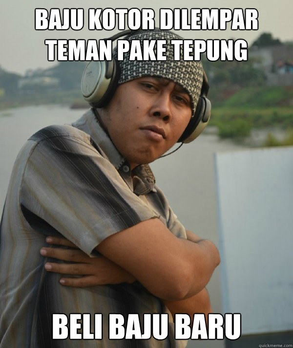 BAJU KOTOR DILEMPAR TEMAN PAKE TEPUNG BELI BAJU BARU  Amin Rich Man