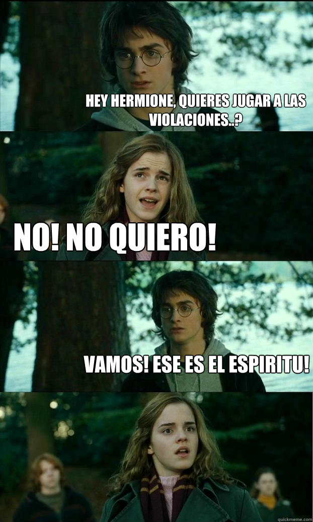 Hey hermione, quieres jugar a las violaciones..? NO! NO QUIERO! VAMOS! ese es el espiritu! - Hey hermione, quieres jugar a las violaciones..? NO! NO QUIERO! VAMOS! ese es el espiritu!  Horny Harry