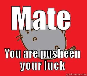 MATE YOU ARE PUSHEEN YOUR LUCK Misc