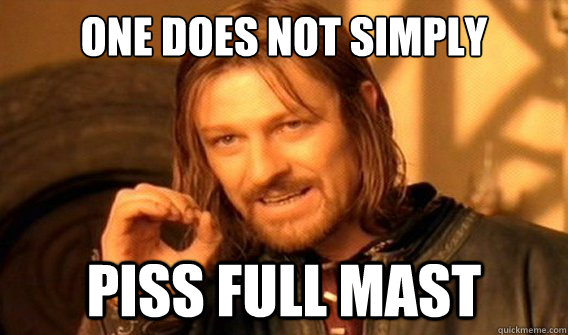 one does not simply Piss full mast  onedoesnotsimply